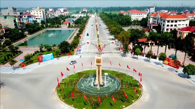 Trong ảnh: Một góc thị trấn Chờ, huyện Yên Phong, tỉnh Bắc Ninh. Ảnh: Thái Hùng - TTXVN