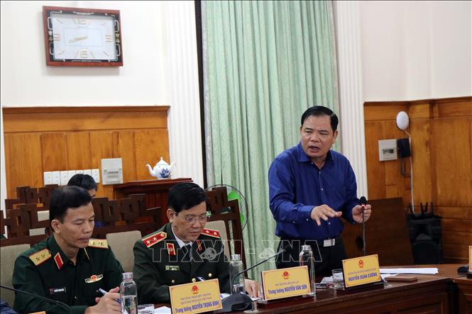 Trong ảnh: Bộ trưởng Bộ Nông nghiệp và Phát triển nông thôn Nguyễn Xuân Cường phát biểu tại cuộc họp. Ảnh: Đỗ Trưởng-TTXVN
