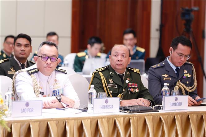 Photo: ASEAN defence attaches attend the meeting in Hanoi. VNA Photo: Dương Giang