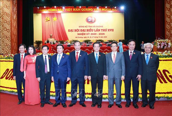 Các đồng chí lãnh đạo Đảng, Nhà nước và đại biểu dự Đại hội. Ảnh: Phương Hoa - TTXVN