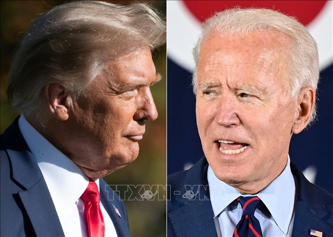 Trong ảnh: Đương kim Tổng thống Mỹ Donald Trump (trái) và ứng viên Tổng thống của đảng Dân chủ Joe Biden. Ảnh: AFP/ TTXVN