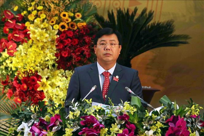 Trong ảnh: Đồng chí Nguyễn Tiến Hải, Bí thư Tỉnh ủy khóa XV tái đắc cử chức danh Bí thư Tỉnh ủy Cà Mau khóa XV. Ảnh: Kim Há - TTXVN