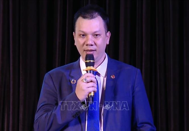 Trong ảnh: Ông Hồ Quang Hưng, Giám đốc Hult Prize khu vực Đông Nam Á phát biểu tại chương trình. Ảnh: Hồng Giang - TTXVN.