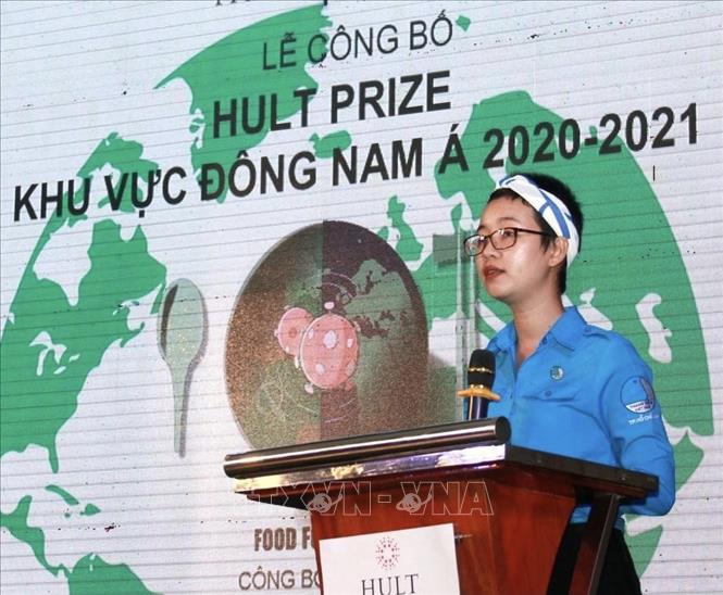 Trong ảnh: Chị Phạm Thị Thảo Linh, Phó Chủ tịch Hội Liên hiệp Thanh niên Việt Nam Thành phố Hồ Chí Minh phát biểu tại chương trình. Ảnh: Hồng Giang - TTXVN