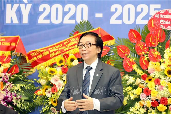 Trong ảnh: PGS.TS Phạm Ngọc Lãng, Phó Chủ tịch Hội Hàng không – Vũ trụ Việt Nam phát biểu. Ảnh: Anh Tuấn – TTXVN