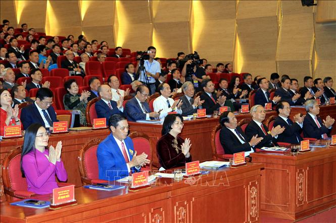 Trong ảnh: Phó Chủ tịch nước Đặng Thị Ngọc Thịnh và các đại biểu tham dự đại hội. Ảnh: An Đăng - TTXVN