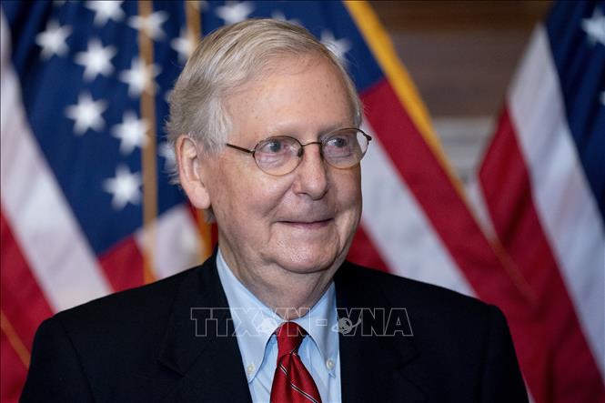 Trong ảnh: Lãnh đạo đa số tại Thượng viện Mỹ Mitch McConnell tại Washington, DC, ngày 9/11/2020. Ảnh: AFP/TTXVN