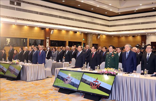 Photo: A view of the closing ceremony of the 37th ASEAN Summit and Related Summits in Hanoi.  VNA Photo