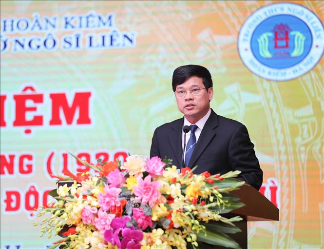 Trong ảnh: Phó Chủ tịch UBND thành phố Hà Nội Ngô Văn Quý phát biểu tại lễ kỷ niệm. Ảnh: Thanh Tùng - TTXVN