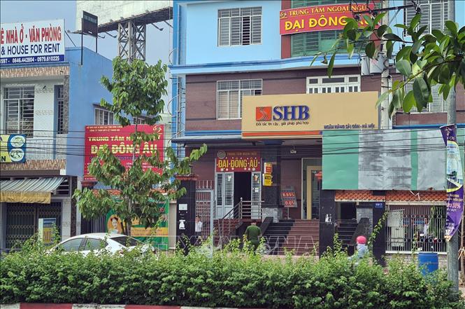 Trong ảnh: Ngân hàng SHB - nơi xảy ra vụ việc. Ảnh: TTXVN phát