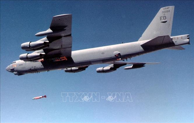 Trong ảnh (tư liệu): Máy bay ném bom B-52H Stratofortress của Mỹ. Ảnh: AFP/TTXVN