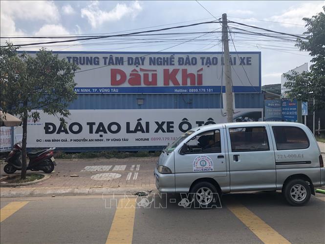 Trong ảnh: Trung tâm dạy nghề lái xe Dầu Khí chi nhánh tài đường Bình Gĩa, thành phố Vũng Tàu. Ảnh: Hoàng Nhị - TTXVN