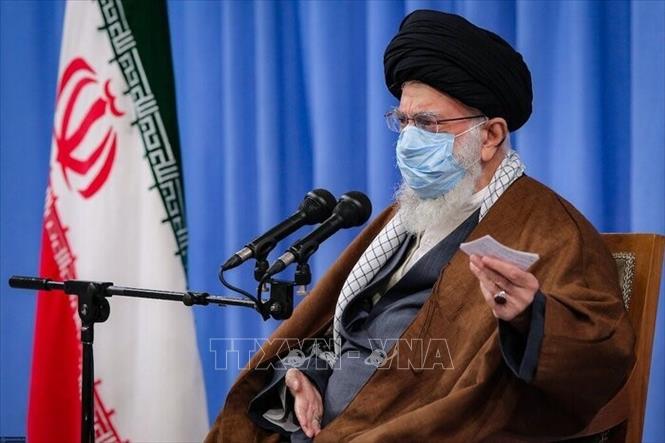 Trong ảnh: Đại giáo chủ Iran Ali Khamenei phát biểu tại một cuộc họp ở thủ đô Tehran. Ảnh: IRNA/TTXVN