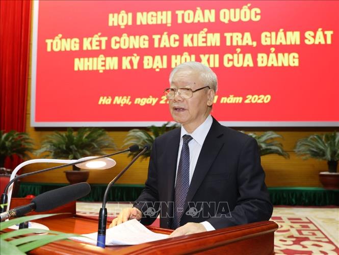 Tổng Bí thư, Chủ tịch nước Nguyễn Phú Trọng phát biểu chỉ ...