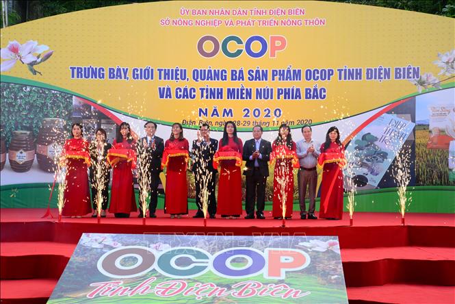 Trong ảnh: Đại diện các đơn vị tham gia sự kiện cắt băng khai mạc sự kiện. Ảnh: Xuân Tư – TTXVN