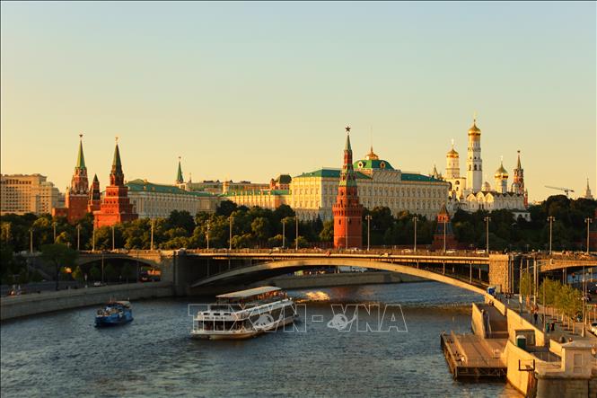 Trong ảnh: Cung điện Kremlin là trung tâm quyền lực chính trị của nhà nước Nga, đồng thời cũng là điểm tham quan thu hút đông đảo du khách nhất của Moskva. Ảnh: Trần Hiếu - Pv TTXVN tại Nga