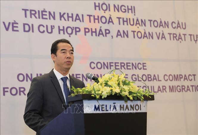 Thứ trưởng Bộ Ngoại giao Tô Anh Dũng phát biểu khai mạc. Ảnh: Lâm Khánh - TTXVN