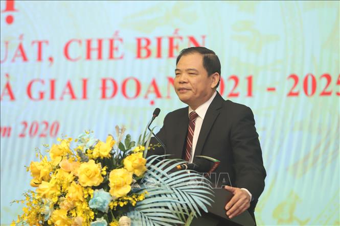 Trong ảnh: Bộ trưởng Bộ Nông nghiệp và Phát triển nông thôn Nguyễn Xuân Cường phát biểu tại Hội nghị. Ảnh: Bích Huệ - TXTVN
