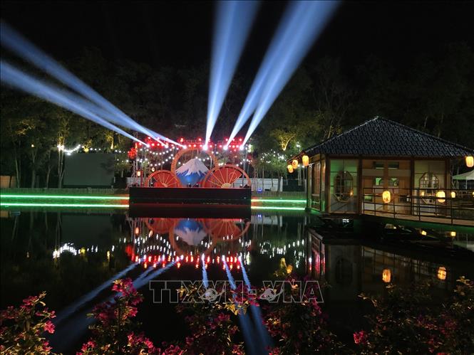 Trong ảnh: Một góc Vườn Nhật Kyosei-no-niwa trong KCN Nam Cầu Kiền. Ảnh: TTXVN phát

