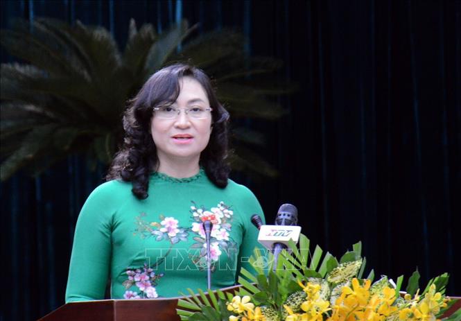 Trong ảnh: Bà Phan Thị Thắng, Ủy viên Ban Thường vụ Thành ủy, nguyên Phó Chủ tịch Hội đồng nhân dân Thành phố Hồ Chí Minh được bầu bổ sung giữ chức Phó Chủ tịch Ủy ban nhân dân Thành phố Hồ Chí Minh. Ảnh: Xuân Khu-TTXVN