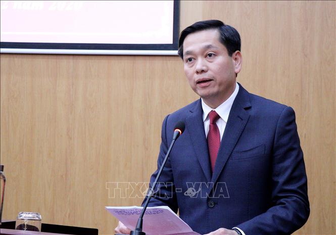 Trong ảnh: Ông Nguyễn Long Hải - Tân phó bí thư tỉnh ủy Bắc Kạn phát biểu. Ảnh: Vũ Hoàng Giang - TTXVN