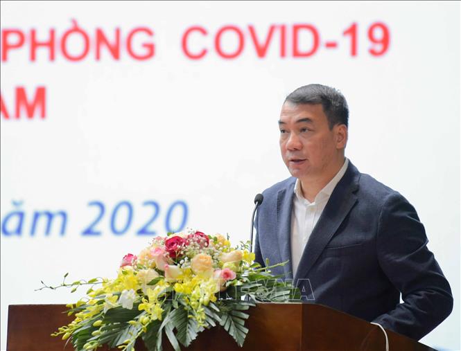 Trong ảnh: Tiến sĩ Hồ Nhân, Chủ tịch Hội đồng quản trị, Tổng Giám đốc Công ty Cổ phần Công nghệ Sinh học Dược NANOGEN phát biểu. Ảnh: Thanh Tùng - TTXVN