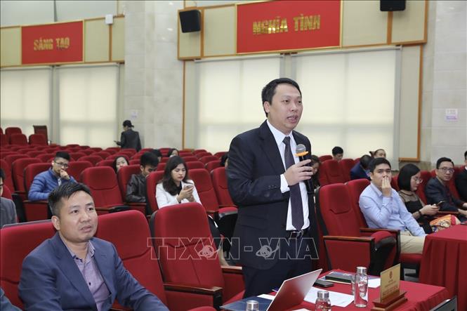 Trong ảnh: Thứ trưởng Bộ Thông Tin và Truyền thông Nguyễn Huy Dũng phát biểu. Ảnh: Minh Quyết - TTXVN
