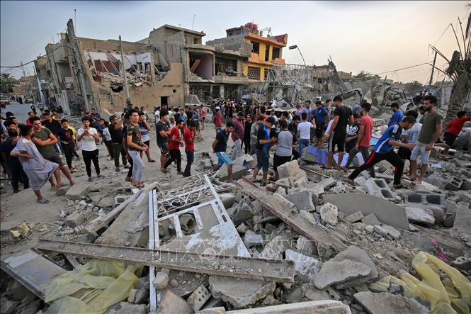 Trong ảnh (tư liệu): Hiện trường một vụ nổ tại Baghdad, Iraq, ngày 7/6/2018. Ảnh: AFP/ TTXVN
