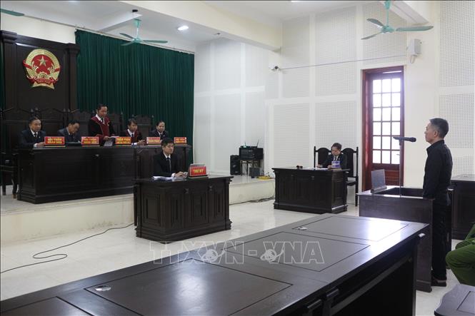 Tòa tuyên án bị cáo Trần Đức Thạch tại phiên xét xử sáng 15/12/2020. Ảnh: Bích Huệ - TTXVN