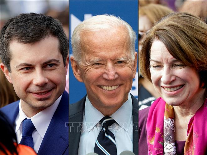 Trong ảnh: Cựu Thị trưởng thành phố South Bend (bang Indiana) Pete Buttigieg (trái). Ảnh: AFP/TTXVN