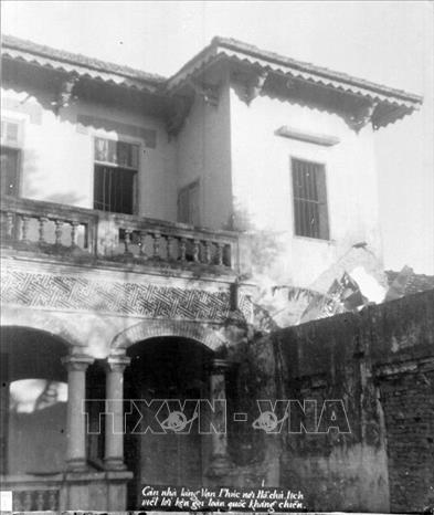 Trong ảnh: Ngôi nhà ở làng Vạn Phúc  (Hà Đông), nơi Hồ Chủ tịch ở và viết lời kêu gọi toàn quốc kháng chiến ngày 19/12/1946. Ảnh: TTXVN