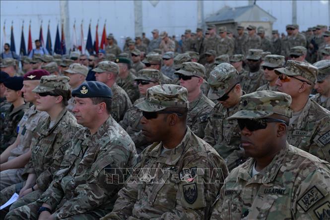 Trong ảnh (tư liệu): Binh sĩ Mỹ tại căn cứ không quân Bagram ở tỉnh Parwan, Afghanistan. Ảnh: AFP/ TTXVN