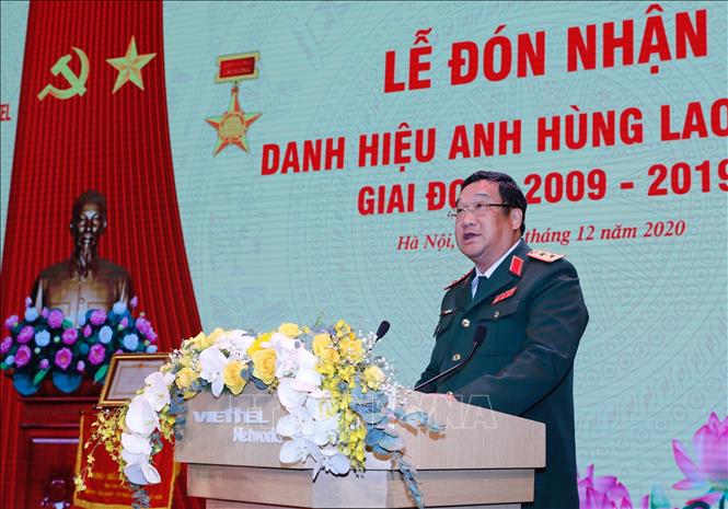 Trong ảnh: Phó Đô đốc Phạm Hoài Nam, Thứ trưởng Bộ Quốc phòng phát biểu tại buổi lễ. Ảnh: Dương Giang - TTXVN