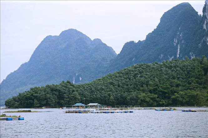 Photo: A view of the Hoa Binh Lake. VNA Photo: Trọng Đạt