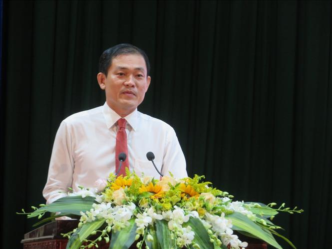 Trong ảnh: Ông Ngô Anh Tín, Giám đốc Sở Khoa học và Công nghệ thành phố Cần Thơ trình bày Đề án 