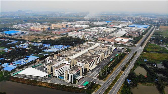 Trong ảnh: Dự án khu công nghiệp đô thị VSIP Hải Phòng là điểm sáng thu hút đầu tư nước ngoài (FDI) của cả nước với 58 dự án, có tổng vốn hơn 2 tỷ USD. Ảnh: TTXVN