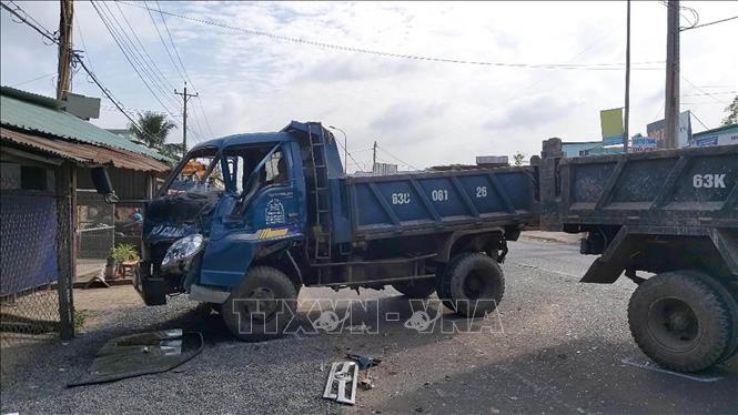 Trong ảnh: Hiện trường vụ tai nạn. Ảnh: Minh Trí-TTXVN