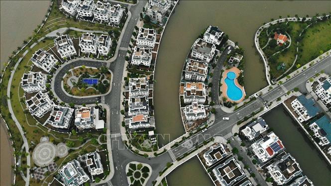 Trong ảnh: Khu The New Monaco là nơi có diện tích đẹp nhất, bao quanh bởi Sông Thượng Lý, sông Cấm có nhiều diện tích dành cho công viên và cây xanh. Ảnh: Danh Lam – TTXVN