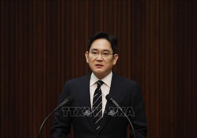 Trong ảnh: Phó Chủ tịch Tập đoàn Samsung, ông Lee Jae-yong phát biểu tại cuộc họp báo ở Seoul, Hàn Quốc ngày 6/5/2020. Ảnh: AFP/TTXVN