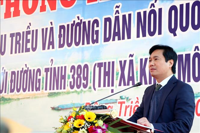 Chủ tịch UBND tỉnh Quảng Ninh Nguyễn Tường Văn phát biểu tại buổi lễ