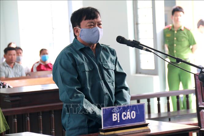 Trong ảnh: Bị cáo Trần Hoàng Khôi tại phiên tòa phúc thẩm. Ảnh: Nguyễn Thanh - TTXVN
