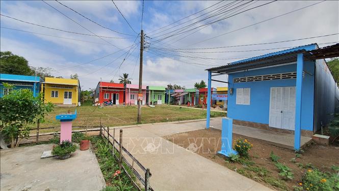 Một góc khu tái định cư của người dân Khmer tại Sóc Trăng sau 2 ngày thực hiện chương trình 