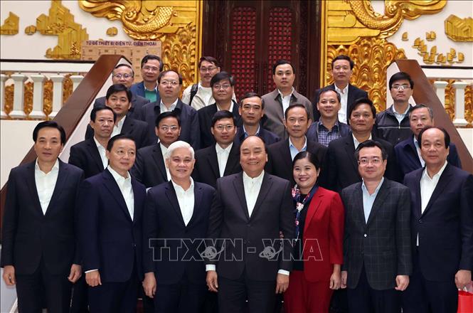 Thủ tướng Nguyễn Xuân Phúc với cán bộ chủ chốt tỉnh Bình Phước. Ảnh: Thống Nhất – TTXVN