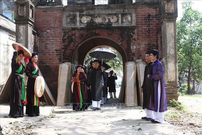 Trong ảnh: Ngày 30/9/2009, UNESCO chính thức ghi danh Dân ca Quan họ là Di sản văn hóa phi vật thể đại diện của nhân loại. Ảnh: Thanh Hà - TTXVN