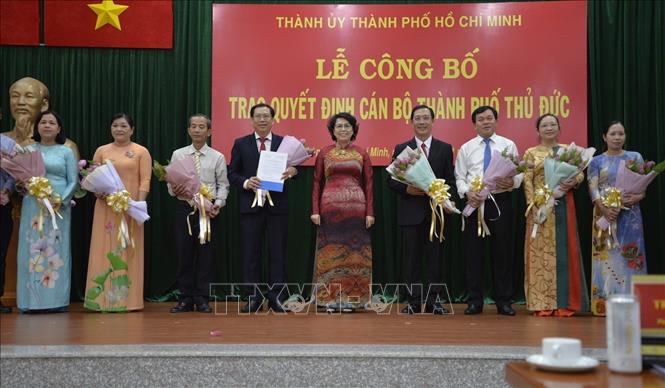 Trong ảnh: Ra mắt Uỷ ban Mặt trận Tổ quốc Việt Nam  TP.Thủ Đức nhiệm kỳ 2021 -2025. Ảnh: Trần Xuân Tình - TTXVN