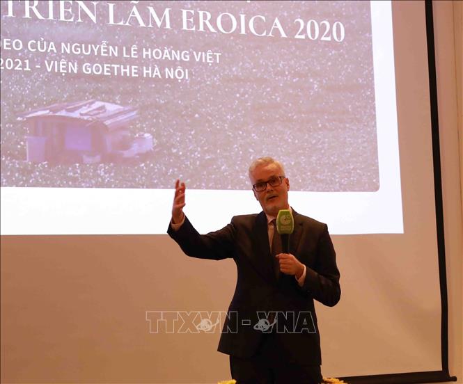 Trong ảnh: Ngài Guido Hildner Đại sứ Cộng hòa Liên bang Đức tại Việt Nam phát biểu. Ảnh: Vũ Sinh - TTXVN