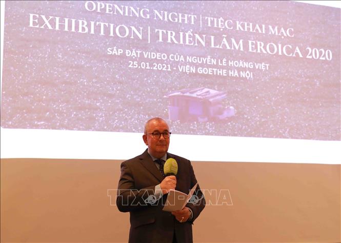 Trong ảnh: Ngài Paul Jansen, Đại sứ Vương  quốc Bỉ tại Việt Nam phát biểu. Ảnh: Vũ Sinh - TTXVN