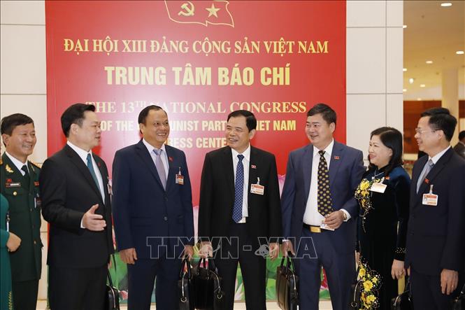 Photo: The delegation from the northern mountainous province of Bac Kan attend the congress's third working day. VNA Photo