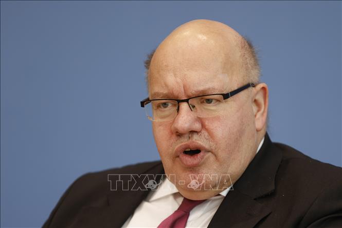 Trong ảnh: Bộ trưởng Kinh tế Đức Peter Altmaier  tại cuộc họp ở Berlin, Đức, ngày 27/1/2021. Ảnh: AFP/TTXVN