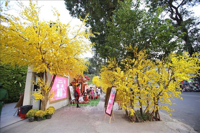 Photo: A corner of the calligraphy street at the festival. VNA Photo: Thanh Vũ